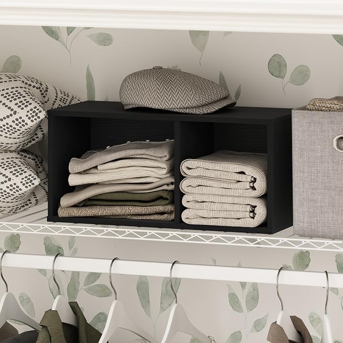 Furinno Reed 2-Tier Closet Organizers and Storage, Closet Organizer, Open Shelf by Furinno-FitsYourSpaceFitsYourBudget