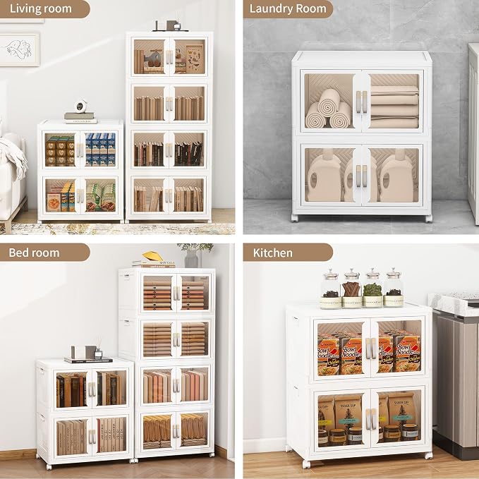 Large Clear Stackable Storage Bins - Image 7