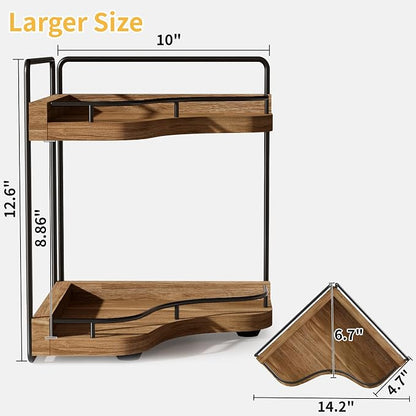 2-Tier Corner Bathroom Counter Organizer - Image 3