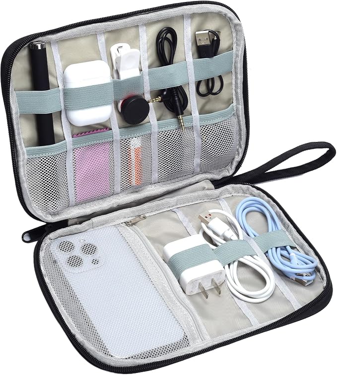 Travel Cable Organizer Pouch Electronic Accessories Carry Case | Small by Unknown