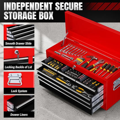 LDHTHOPI 8-Drawer Rolling Tool Chest, Assembled Metal Tool Storage Cabinet - Image 5