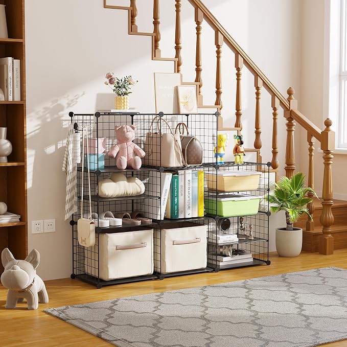 C&AHOME Wire Cube Storage Unit, Interlocking Metal Wire - Image 7