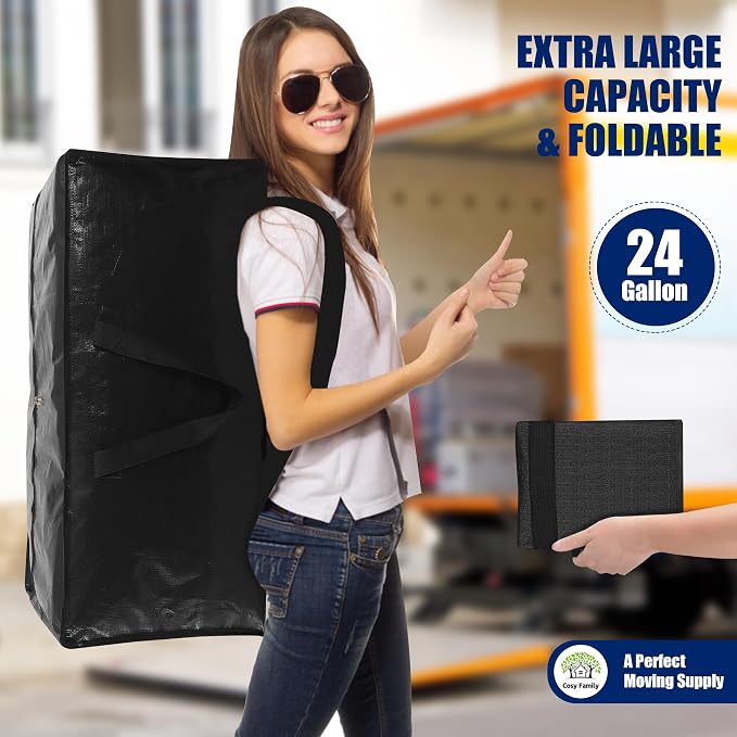 Cosy Family 8 Pack Heavy Duty Extra Large Moving Bags - Image 7