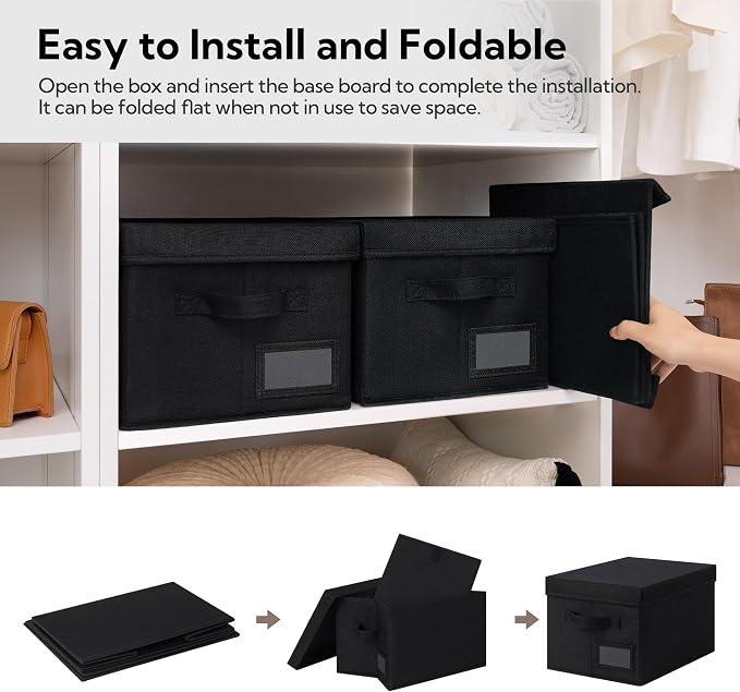 GRANNY SAYS Storage Bins with Lids, Linen Storage Bins - Image 3