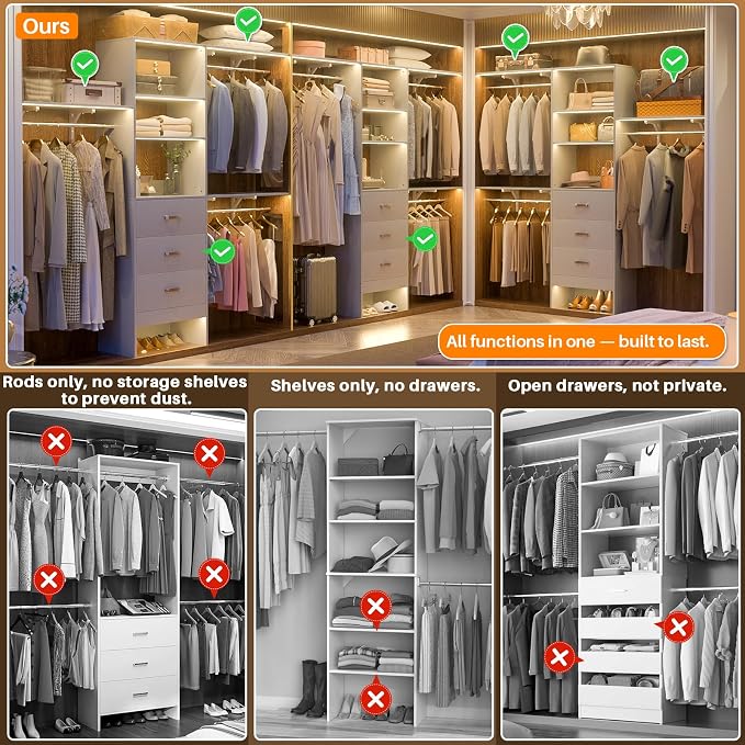 Armocity 96" Wood Closet System - Image 2