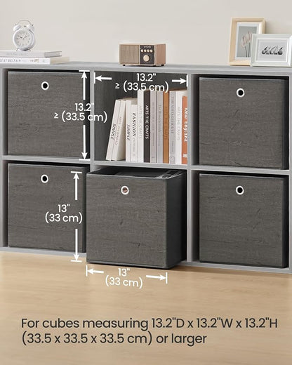 SONGMICS Storage Cubes, Foldable Fabric Storage Bins, Misty Gray, URFB133G01 - Image 7