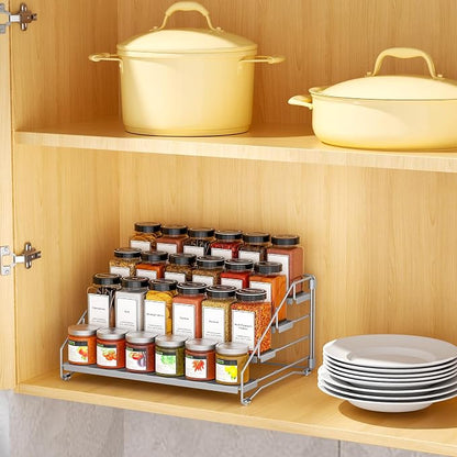 4 Tier Spice Rack for Cabinet, Spice Rack Organizer, Depth Adjustable Spice - Image 2