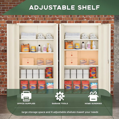 Greenvelly Metal Garage Storage Cabinet - Image 4