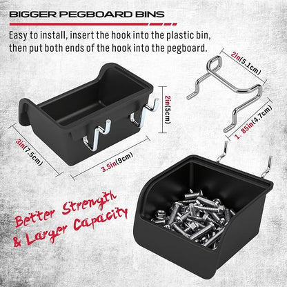 Ultimate 121-Piece Pegboard Hooks Set, Pegboard Accessories - Image 5