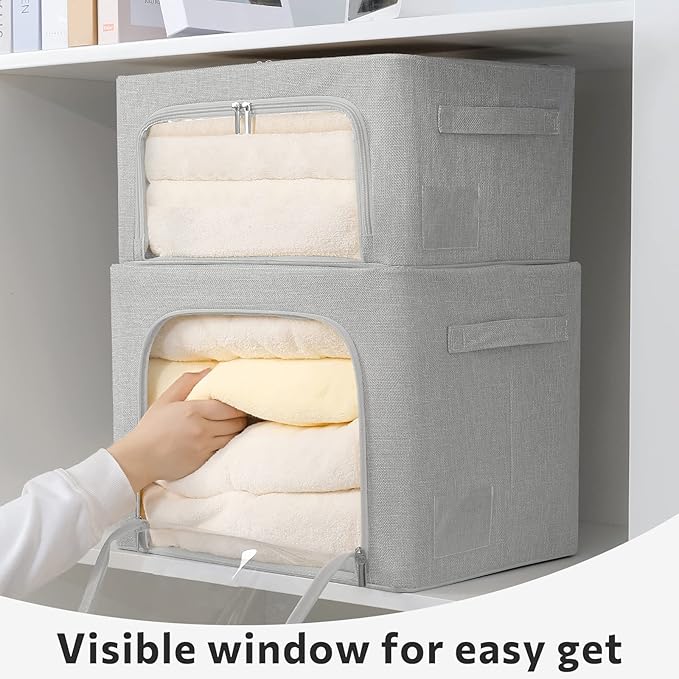 FHSQX 2 Pack Clear Window Storage Bins - Image 6