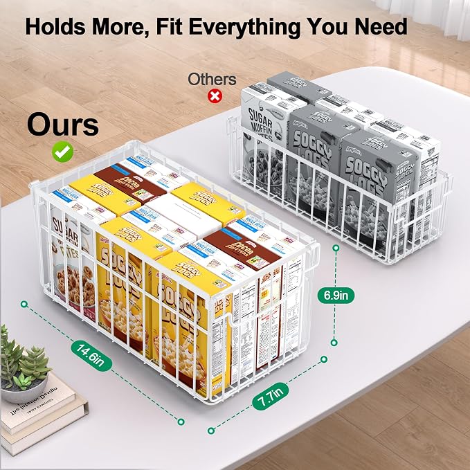 Freezer Organizer Bins, 2 Pack Stackable Deep Chest Freezer Organizer Bins - Image 2