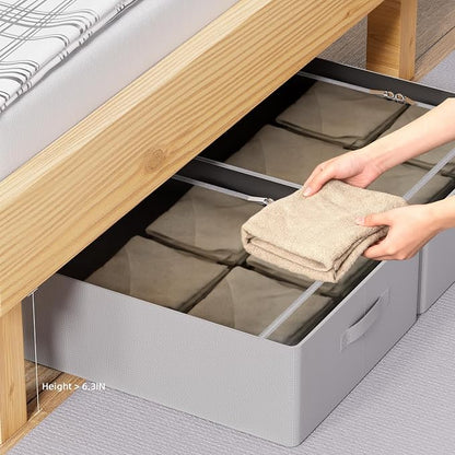 CYhom Under Bed Storage Bins Frame Storage Box Oxford Fabric Sturdy Underbed - Image 7