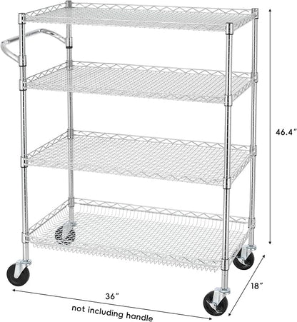 Finnhomy 4 Tier Heavy Duty Commercial Grade Rolling Cart - Image 3