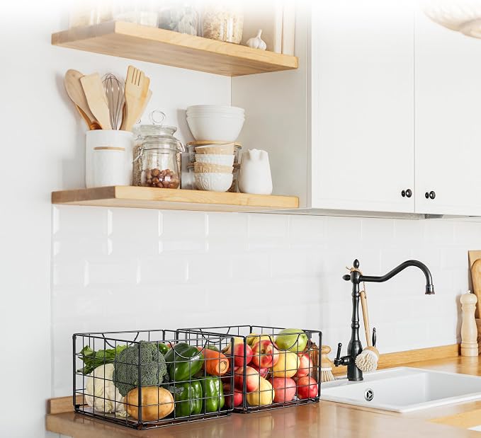 Metal Wire Basket Foldable Set of 4, Metal Bins - Image 5