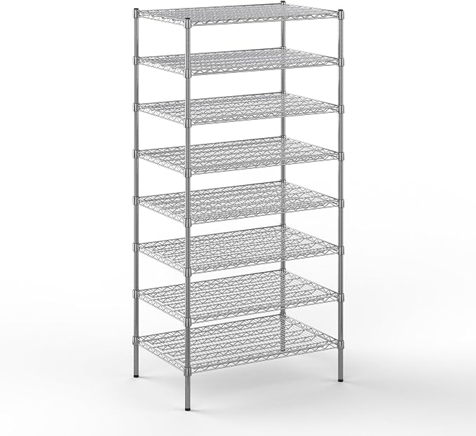 24" Deep x 36" Wide x 74" Height Wire Shelving Kit | 8-Tier | NSF Commercial by Regal+Altair
