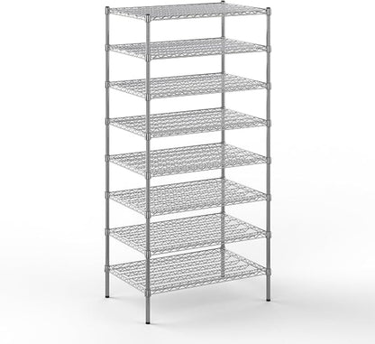 24" Deep x 36" Wide x 74" Height Wire Shelving Kit | 8-Tier | NSF Commercial by Regal+Altair