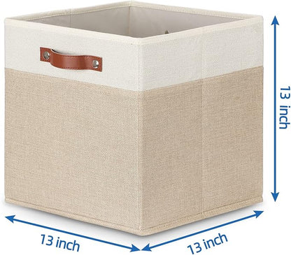 Temary Cube Storage Bins 13 Inch Fabric Storage Cubes Storage Baskets - Image 2