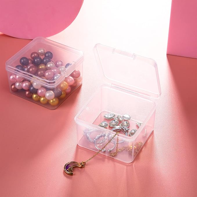 Jetec 6 Pieces Mini Plastic Clear Beads Storage Containers Box - Image 5