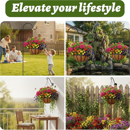 12 Inch 2 Pack Metal Hanging Planter Basket - Image 7