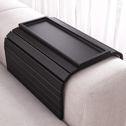 Sofa Arm Tray, Bamboo Folding Couch Arm Tray, Sofa Armrest Trays by DANFOXER