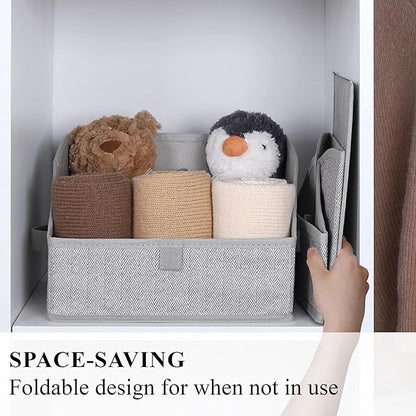 WUIKE 3 Pack Large Closet Storage Bins, Fabric Trapezoid Storage Baskets - Image 3