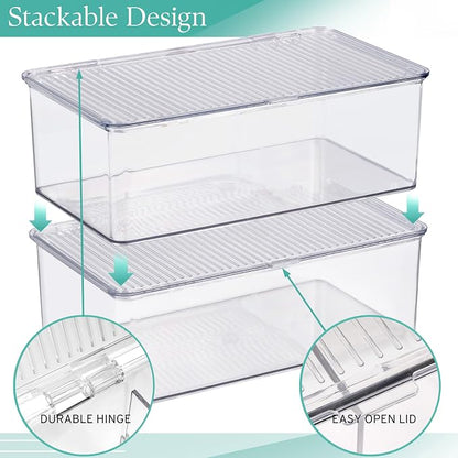 Pantry Storage Bins for with Hinged Lids - Image 5