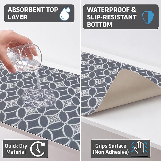 Drymate Premium Luxury Shelf & Drawer Liner, Thick Cushioned Fabric, - Image 3
