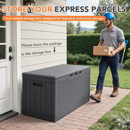 105 Gallon Deck Box Outdoor Indoor Waterproof Storage Box - Image 4