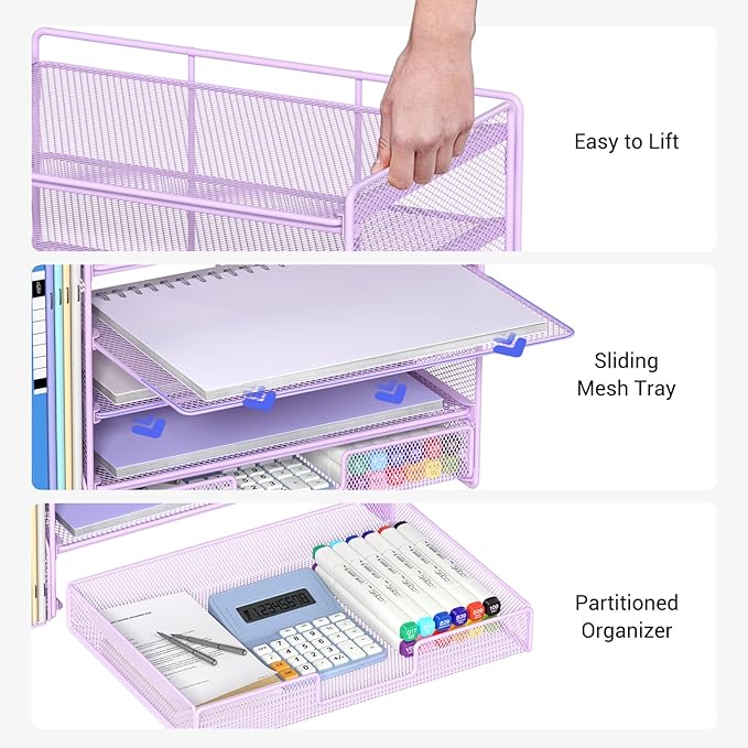 OPNICE Desk Organizer, 5-Tier Desktop File Organizer - Image 5