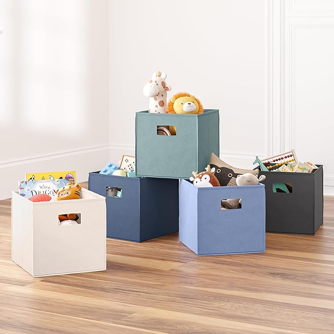 RiverRidge Kids 2pc Fabric Collapsible Storage Cube Organizers - Image 2