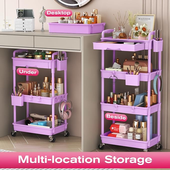 Goovilla Rolling Makeup Organizer Cart - Image 6