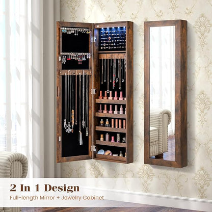 Giantex Wall or Door Mounted Jewelry Cabinet - Image 8