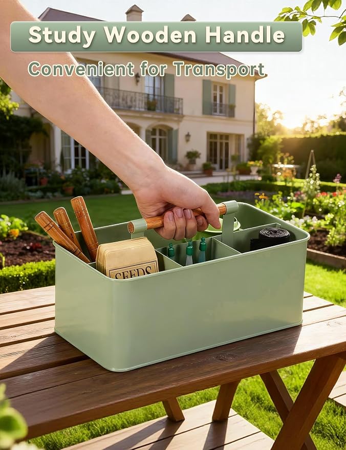 Gardening Tool Caddy, Garden Tool Basket - Image 3