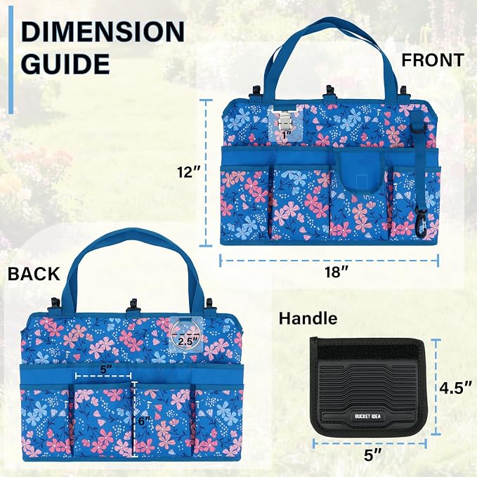 KUNN Bucket Organizer 5 Gallon 18-Pocket Tool Bucket Bag - Image 2
