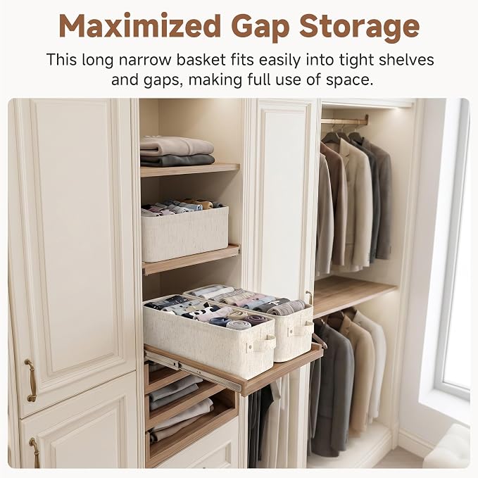 StorageWorks Narrow Storage Bins, Small Basket - Image 3