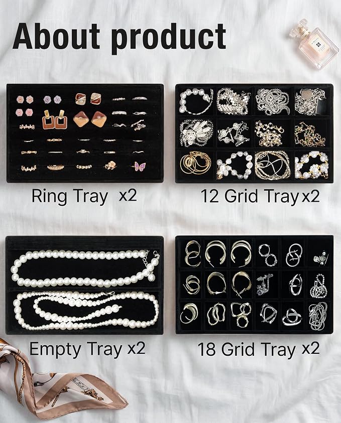 Velvet Jewelry Trays, Jewelry Organizer - Image 4