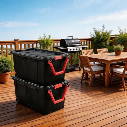 40-gallon wheeled plastic storage boxes - Image 5
