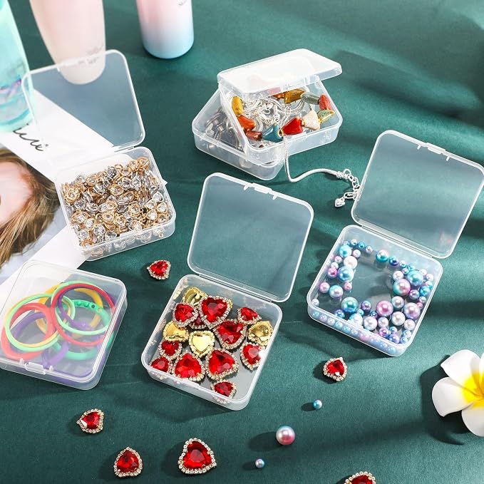 Jetec 30 Pieces Mini Plastic Clear Beads Storage Containers Box - Image 6