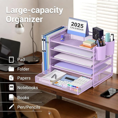 OPNICE Desk Organizer, 5-Tier Desktop File Organizer - Image 6