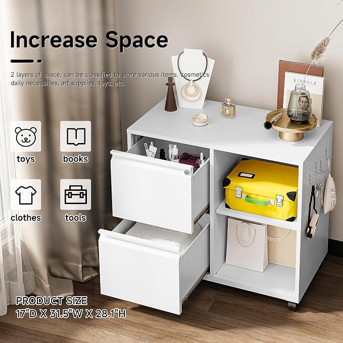 SISESOL 2 Drawer File Cabinet - Image 5