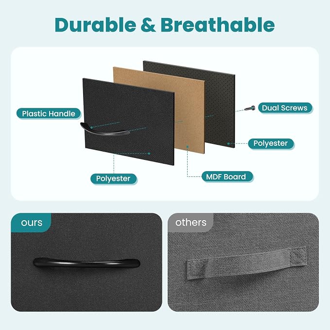 DUMOS 8 Drawer Dresser for Bedroom, Fabric Storage Organizer - Image 5