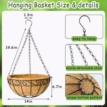 14 Inch Hanging Planters - Image 3