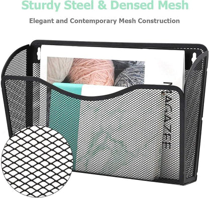 EASEPRES 3 Single Pocket Mesh Hanging File Organizer, Vertical Wall Mounted - Image 4