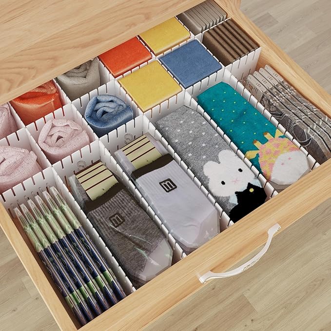 ALBAD Plastic Drawer Dividers Adjustable Drawer Organizer Dividers Separator - Image 5