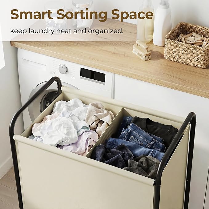 GRANNY SAYS 2 Section 130L Laundry Sorter, Large Laundry Hamper Basket - Image 3