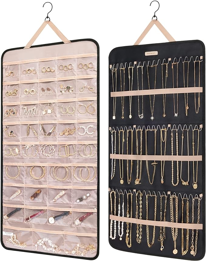 BAGSMART Hanging Jewelry Organizer Storage Roll by BAGSMART