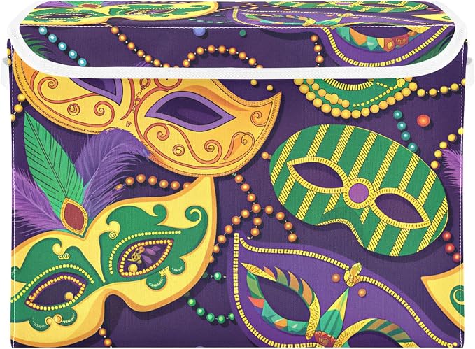 Mardi Gras Mask Storage Bins by LLCxigua