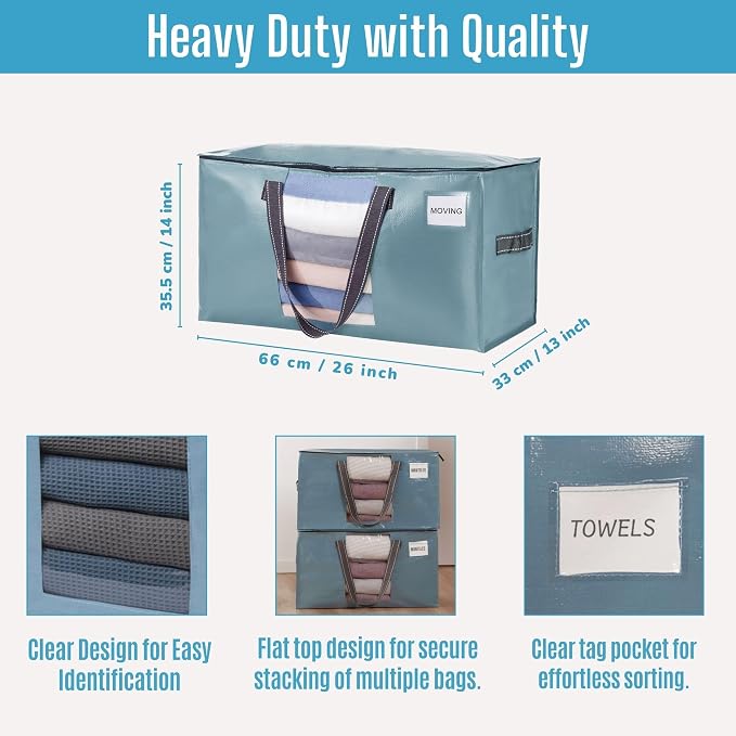 VENO 10 Pack Moving Bags, Comforter and Blanket Storage Bags - Image 4