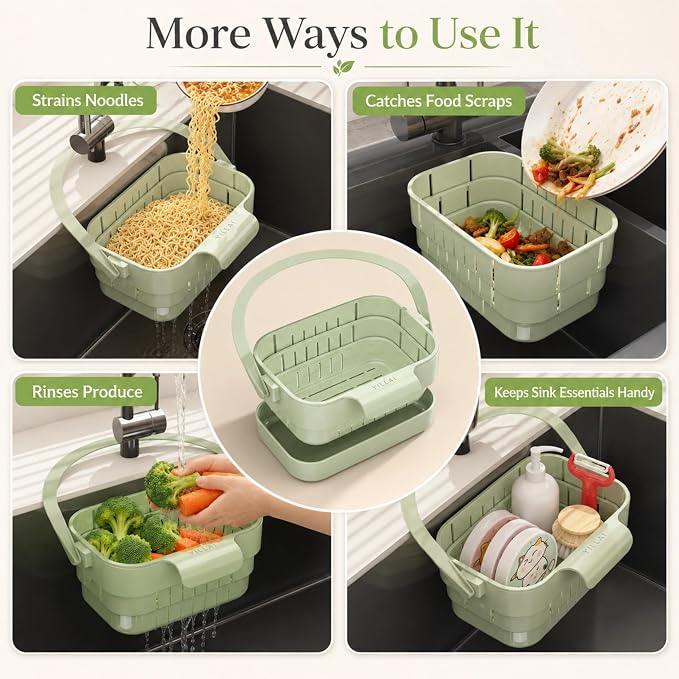 Sink Strainer Basket, 2026 Upgrade Foldable Hanging Sink Drain Basket | - Image 8