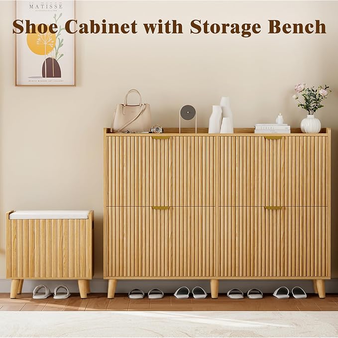 Pipleo Fluted Shoe Cabinet - Image 4